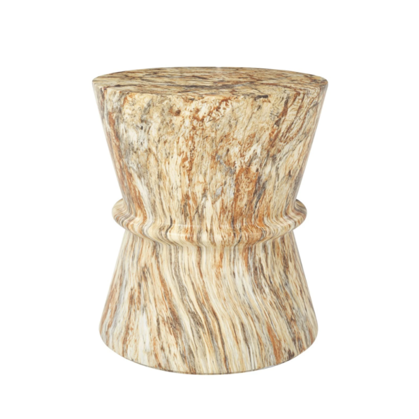 Lightweight Concrete Hourglass Side Table for Garden